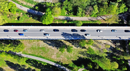 Letecký pohled bridge